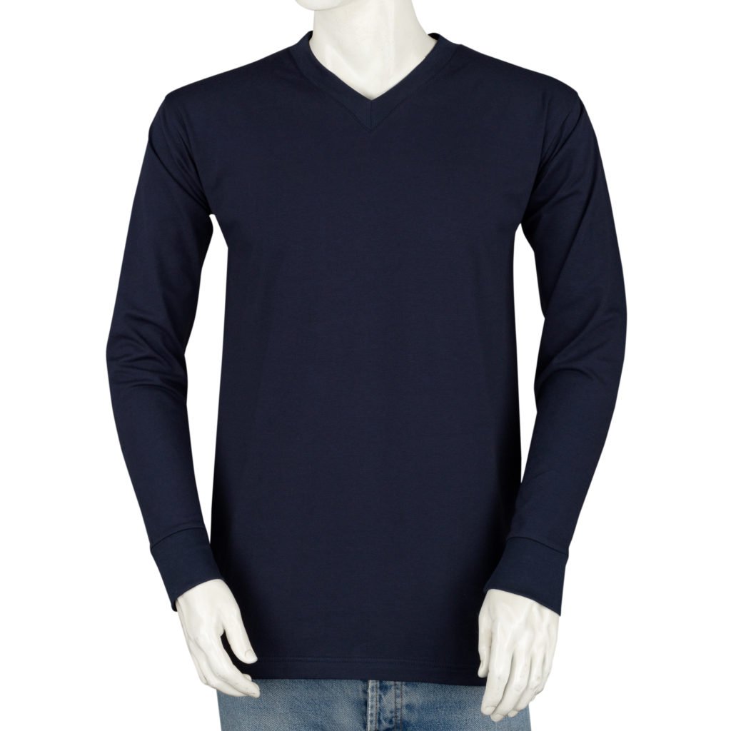Styllion Big & Tall V Neck Long Sleeve Tee for Men - Heavy Weight ...