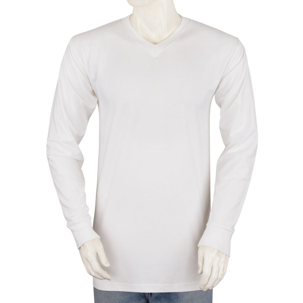 Styllion Big & Tall V Neck Long Sleeve Tee for Men - Heavy Weight - Stretch  - VLS - Styllion Apparel