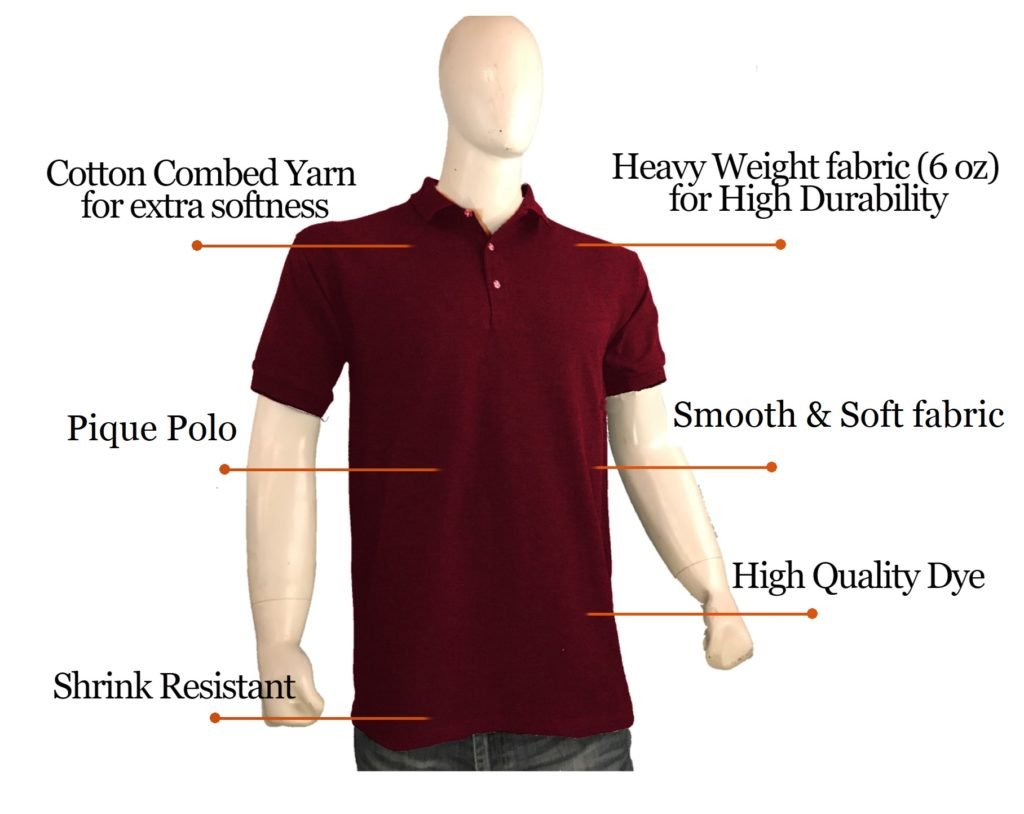 Styllion Big and Tall Men's Pique Polo Shirts Short Sleeve Collar